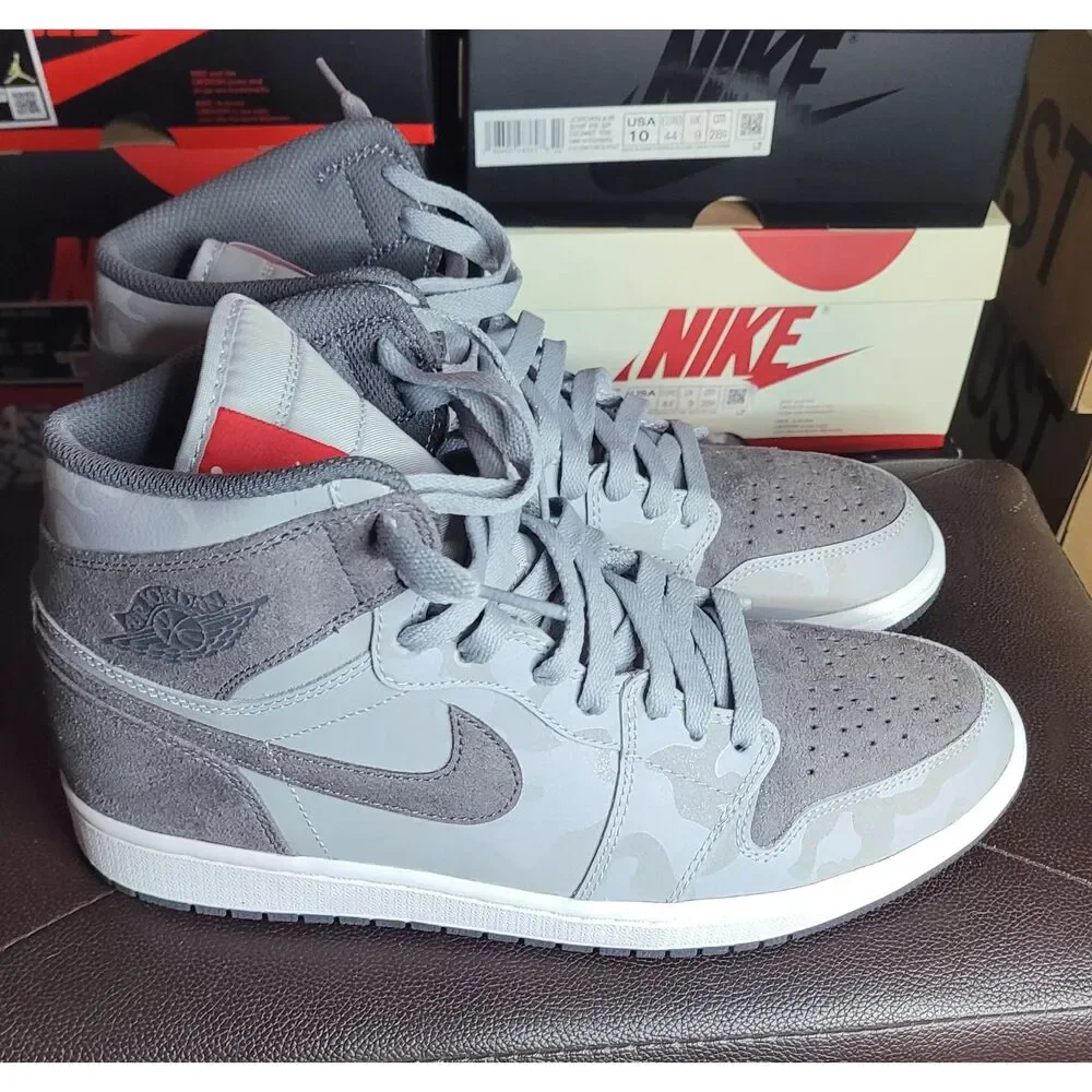Air Jordan 1 Retro High Premium Grey Camo 3M AA3993-027 Men’s Sz 10 VNDS